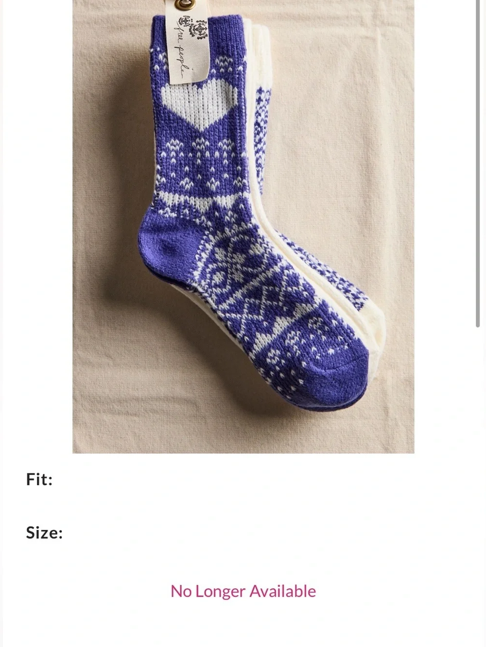 Free People Nordic Knit Sock Bundle, Set of 3 Pairs, NWT